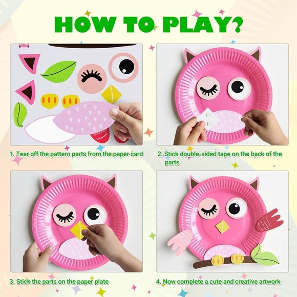 ZMLM Office Zmlm Paper Plate Arts Crafts Kits Creative Art Supply